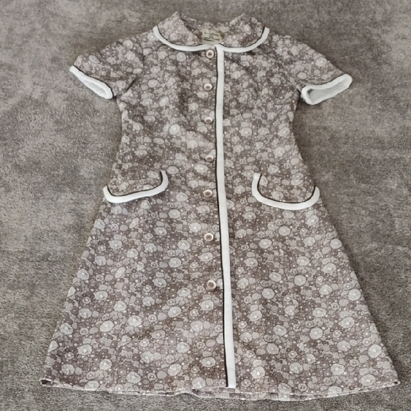 Vintage Dresses & Skirts - Mary Harnes 1960s Floral House Dress S(?) Vintage Size 12